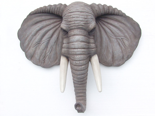 vasteland Compliment Beyond Elephant head / olifanten kop - Van Hout Decoratiefiguren