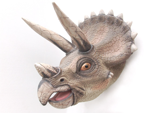 Triceratops Head Dinosauruskop Van Hout Decoratiefiguren